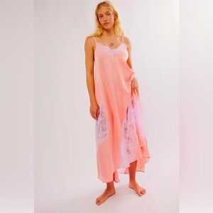 Elegant Pink Lace Slip Dress